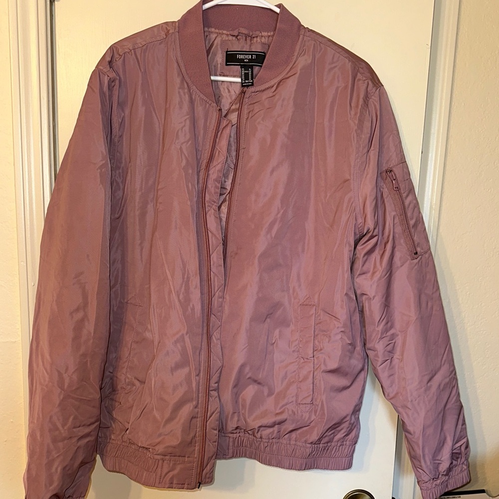 Forever 21 Mauve Bomber Jacket